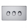 Crabtree Platinum 7250-D3-SC 3 Gang Dimmer Satin Chrome