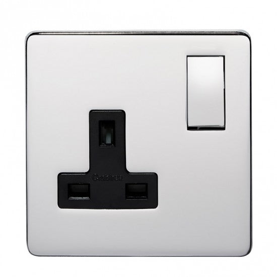 Crabtree Platinum 7314-BKN 1 Gang Socket Black Nickel