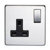 Crabtree Platinum 7314-BKN 1 Gang Socket Black Nickel