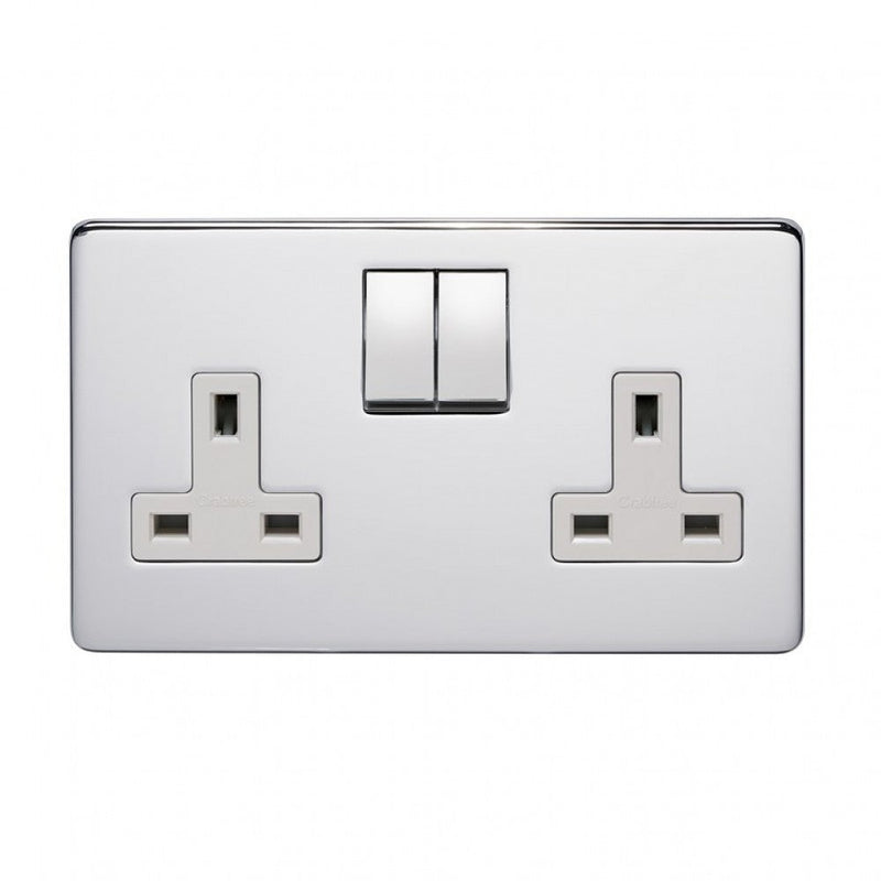 Crabtree Platinum 7316 2 Gang Double Pole Switched Socket