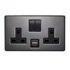 Crabtree 13A 2 Gang Double Pole Switched Socket With 2 USBs