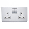 Crabtree Platinum 7316 2 Gang Double Pole Switched Socket