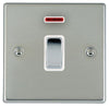 Hamilton 20AX 1 Gang Neon Switch - Bright Steel