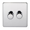 Crabtree Platinum 7400-D2-HPC 2 Gang Dimmer Highly Polished Chrome