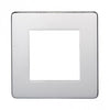 Crabtree 7507/BKN 1 Gang 2 Module Euromodule Faceplate Black Nickel