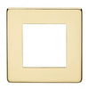 Crabtree 7507/BKN 1 Gang 2 Module Euromodule Faceplate Black Nickel