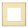 Crabtree 7507/PB 1 Gang 2 Module Euromodule Faceplate Polished Brass