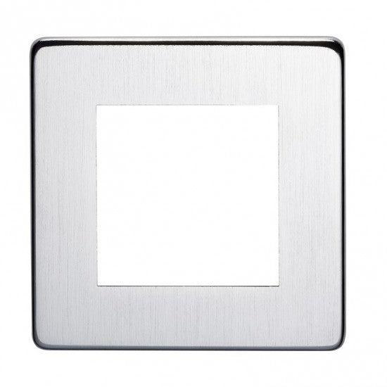 Crabtree 7507/BKN 1 Gang 2 Module Euromodule Faceplate Black Nickel