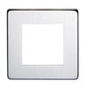 Crabtree 7507/BKN 1 Gang 2 Module Euromodule Faceplate Black Nickel