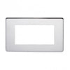 Crabtree 7509/BKN 2 Gang 4 Module Euromodule Faceplate Black Nickel