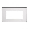 Crabtree 7509/BKN 2 Gang 4 Module Euromodule Faceplate Black Nickel