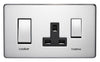 Crabtree 7521/PB Polished Brass 45A Switch 13A Socket Cooker Control Unit