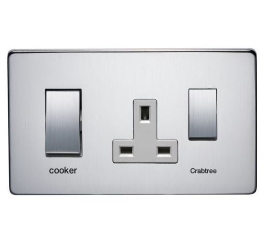 Crabtree 7521/HPC Highly Polished Chrome 13A Cooker Control Unit 45A