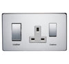 Crabtree 7521/PB Polished Brass 45A Switch 13A Socket Cooker Control Unit