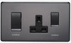 Crabtree 7521/PB Polished Brass 45A Switch 13A Socket Cooker Control Unit