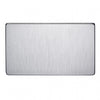 Crabtree Platinum 7777-BKN 2 Gang Blank Plate Black Nickel