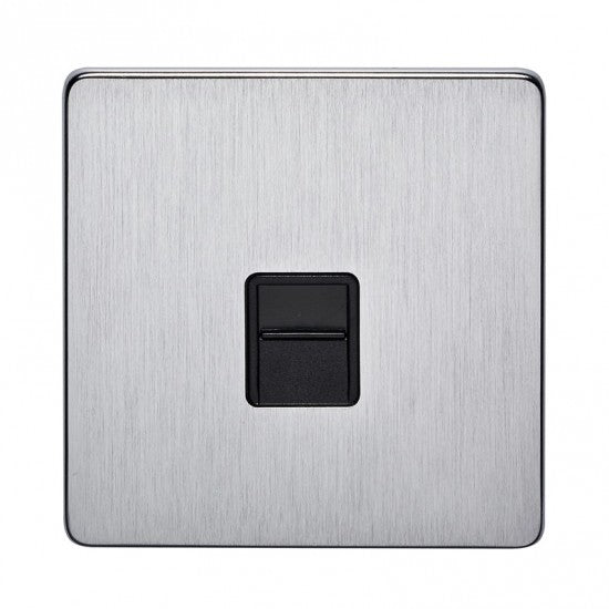 Crabtree Platinum 7784-SC Telephone Socket Master Satin Chrome