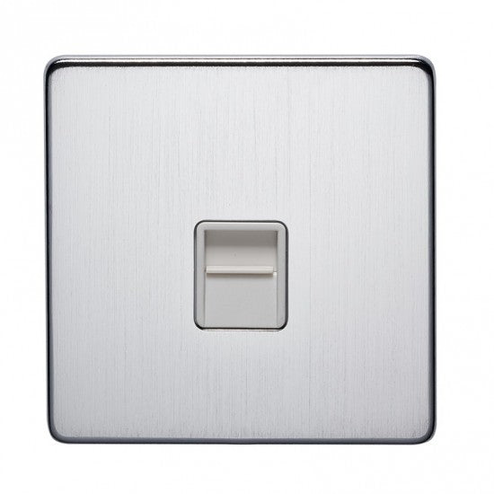 Crabtree Platinum 7783-SC Telephone Socket Slave Satin Chrome