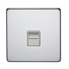 Crabtree Platinum 7784-SC Telephone Socket Master Satin Chrome