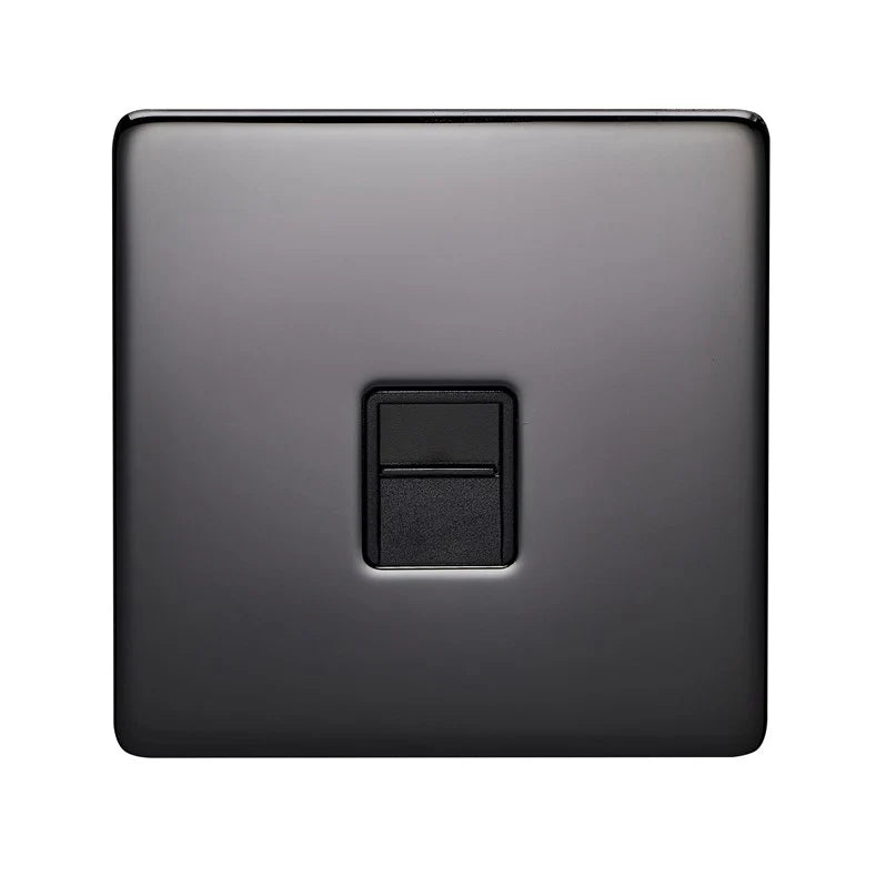 Crabtree Platinum 7784-BKN Telephone Socket Master Black Nickel