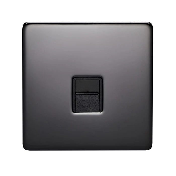 Crabtree Platinum 7784-BKN Telephone Socket Master Black Nickel