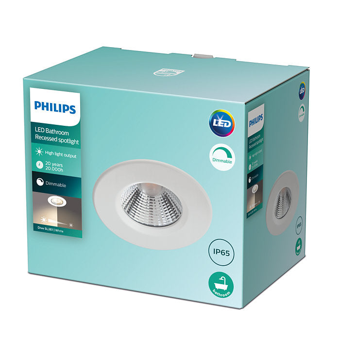 Philips SL261 Dive LED Recessed Spotlight 5.5W 27K Chrome