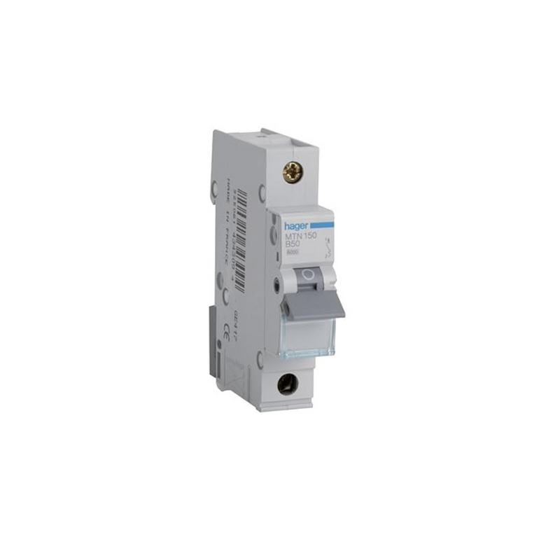 Hager Single Phase MCB MTN Range (6amp to 50amp)