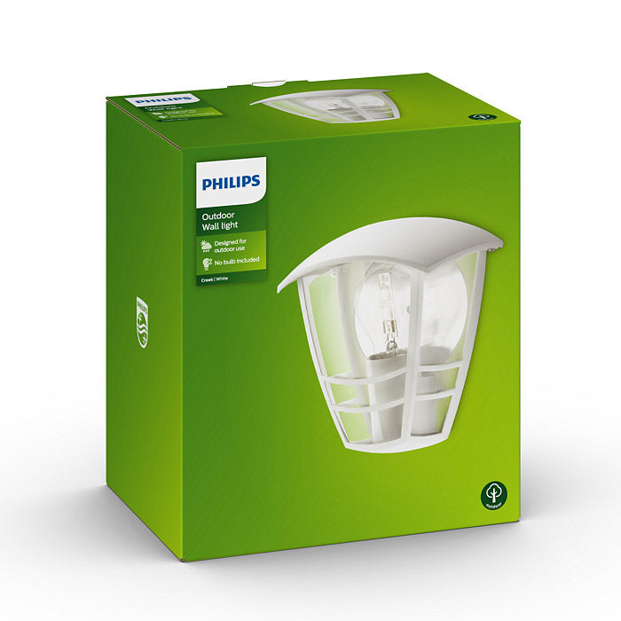 Philips Creek 1x60W 230V Up Outdoor Wall Lantern Black