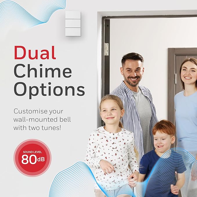 Honeywell Home Ding Dong Classic Wired Doorbell in Elegant White (D117)