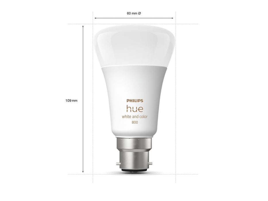 Philips Hue White & Colour Ambiance 60W B22 Bulbs -  Duo Pack
