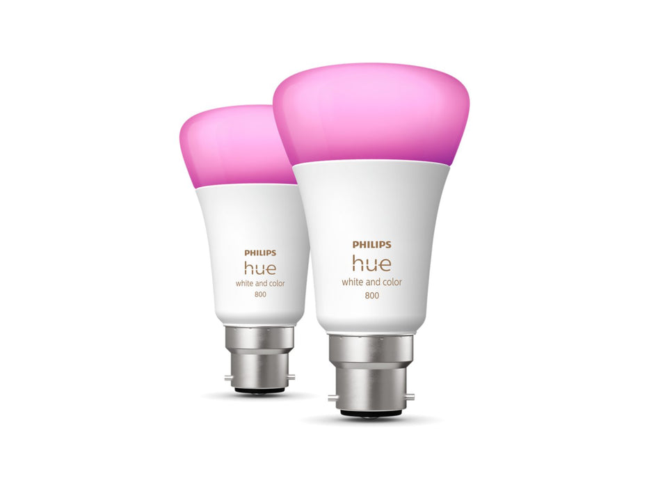Philips Hue White & Colour Ambiance 60W B22 Bulbs -  Duo Pack