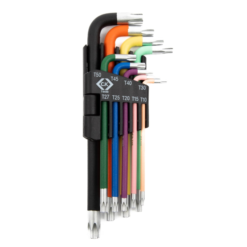 CK Tools T4450 Coloured Torx Tamper Proof Key Set of 9