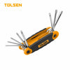 Tolsen Allen Key Set Torx Folding 8pc (T9,T10,T15,T20,T25,T27,T30,T40