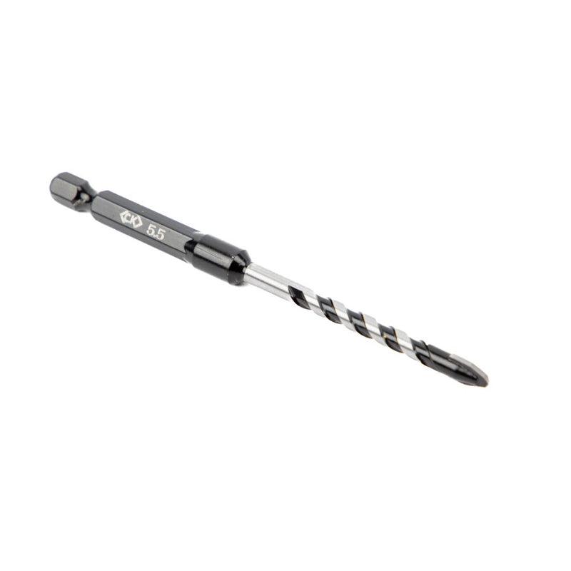 CK Vorteck HD Masonry & Tile Bits – Arrow Tip, Hex Quick-Lock Shank (5.5 x 105mm)