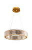KHA1060 Polished Gold Halo Crystal Chandelier - LED