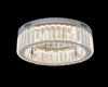 KHA1072 Chrome Flush 50cm Crystal Chandelier - LED