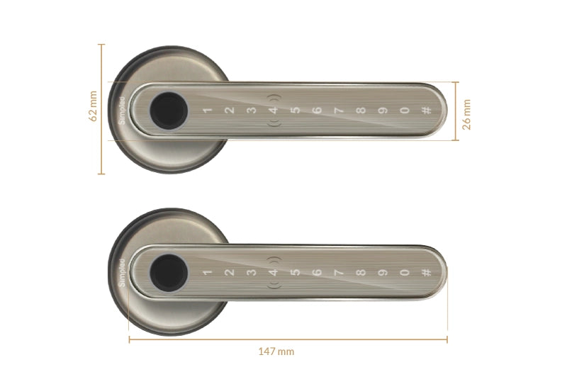Simpled AF-SP Leverline Smart Lock (Silver)