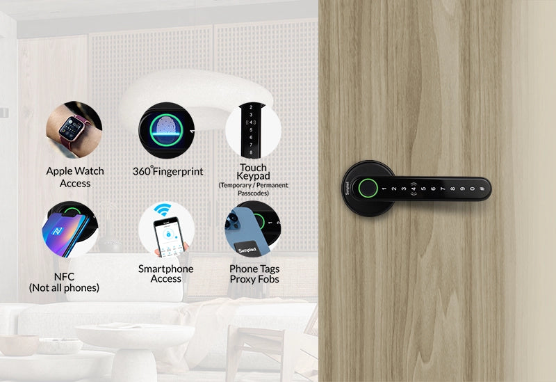 Simpled LF-SP Leverline Smart Lock (Black)