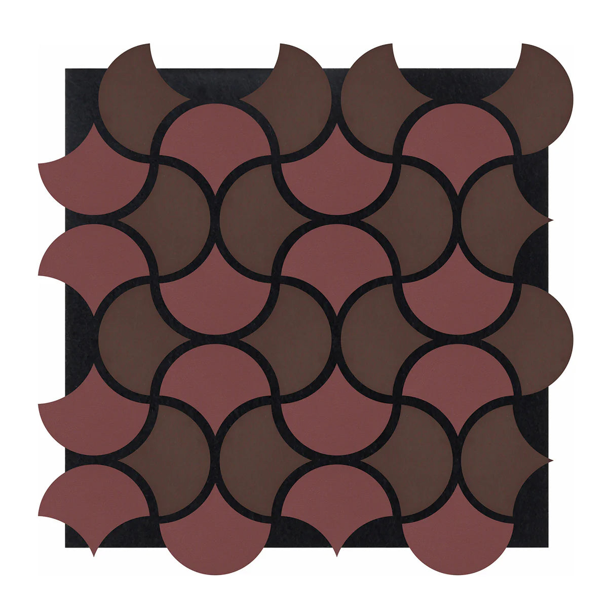 Ener-J Wave Arc Design Acoustic Wall Panel - Soundproof PET + MDF Size: 665 x 665 x17 mm (Pack of 4)