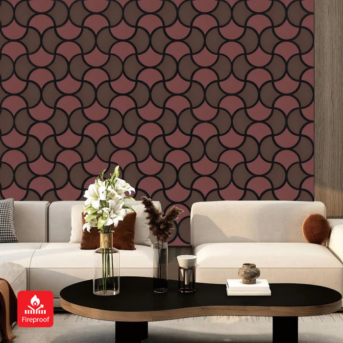 Ener-J Wave Arc Design Acoustic Wall Panel - Soundproof PET + MDF Size: 665 x 665 x17 mm (Pack of 4)