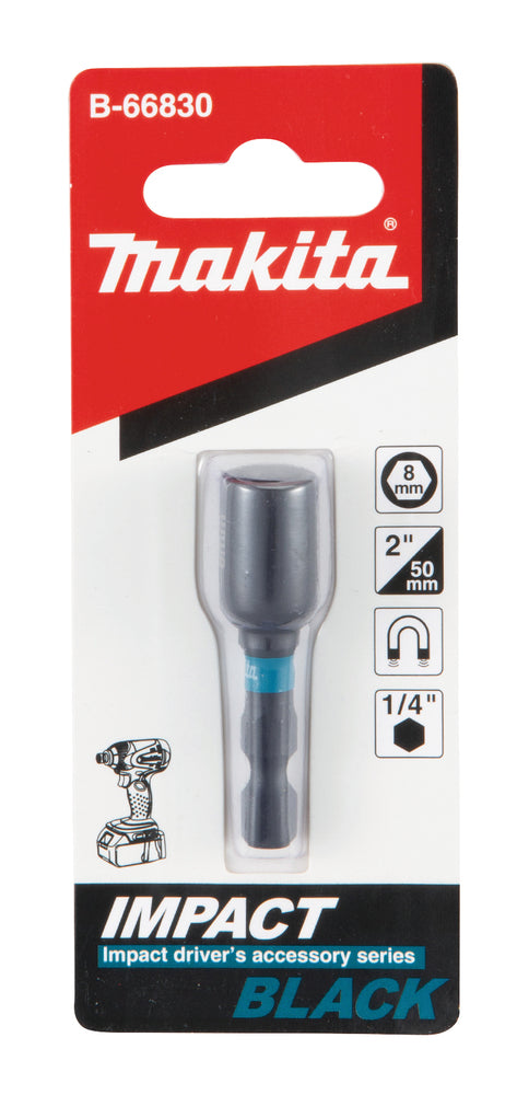 Makita Impact Black Magnetic Nutsetter 8 x 50mm – B-66830