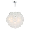 BUB0602 Bubbles 6 Light Pendant Polished Chrome & Frosted Glass
