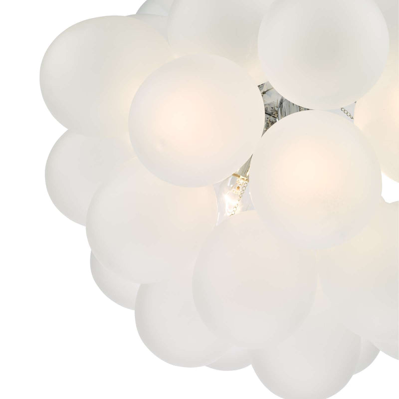 BUB0602 Bubbles 6 Light Pendant Polished Chrome & Frosted Glass