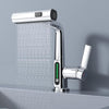 Ener-J BW2001 Single Hole Basin Faucet with Waterfall, Pull Out Sprayer and LED Temperature Display - Chrome