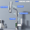 Ener-J BW2001 Single Hole Basin Faucet with Waterfall, Pull Out Sprayer and LED Temperature Display - Chrome