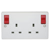 Crabtree 13A 1 Gang Double Pole Switched Socket