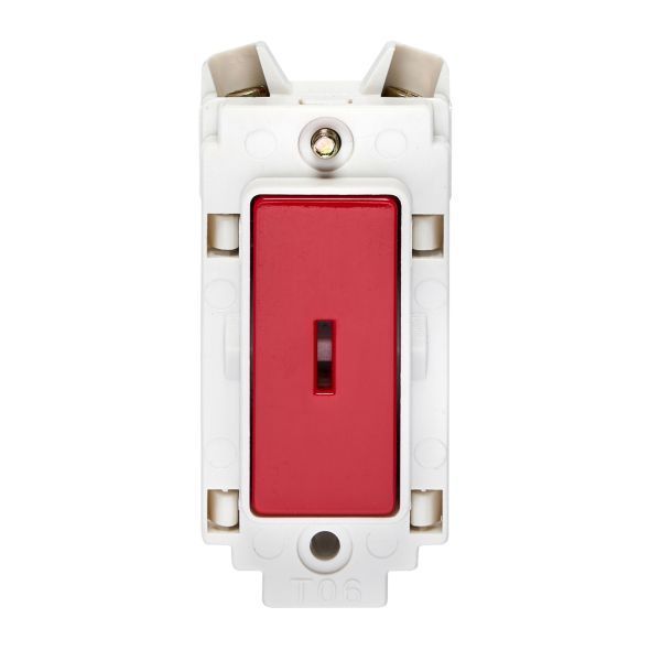 Crabtree 20A 1 Way Double Pole Grid Switch Complete With Key