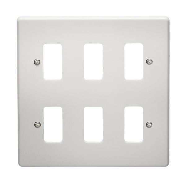 Crabtree 1 Gang Flush Moulded Grid Cover Plate