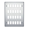 Crabtree 18 Gang Flush Grid Cover Plate