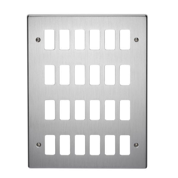 Crabtree 18 Gang Flush Grid Cover Plate